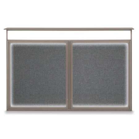 United Visual Products Open Faced Traditional Rounded Corkboard UV647ARC-BRONZE-DBURGU